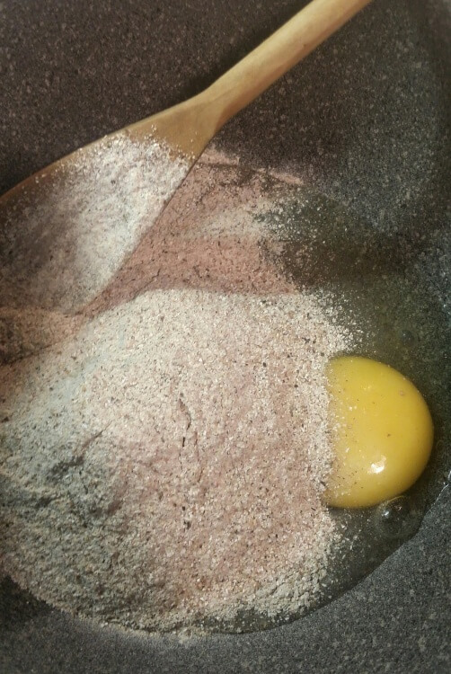 mąka gryczana z jajkiem